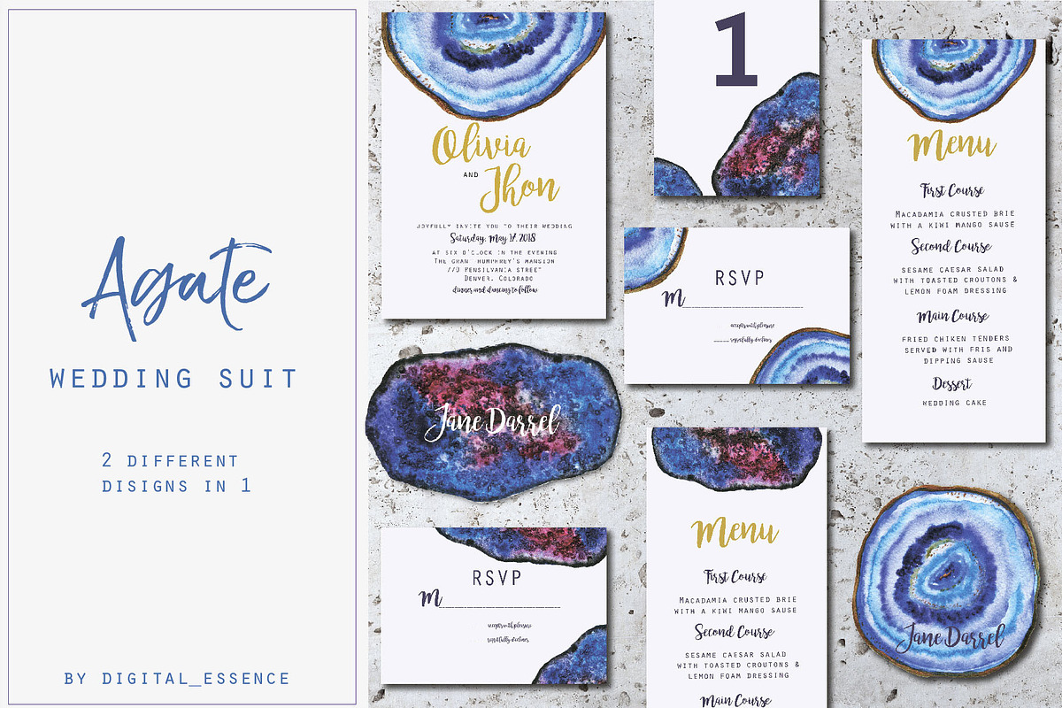 Agate wedding suit, an Invitation Template by digital_essence (Photo 1 of 3)