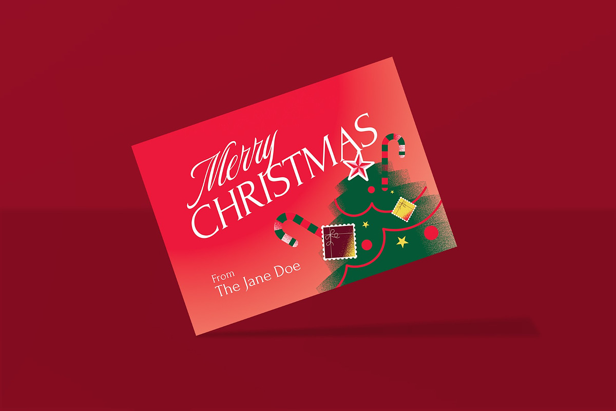 Christmas Greeting Card, a Card Template by graphicook (Photo 3 of 3)