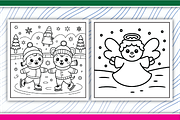 Enchanted Christmas Coloring Pages, an Illustration by LightExpress (Thumbnail 2 of 5)