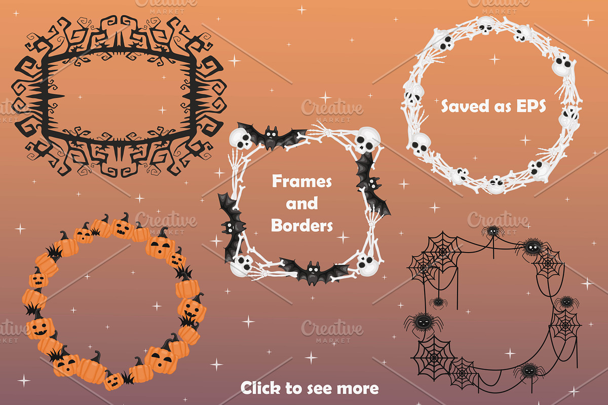 Happy Halloween! Design KIT, a Decorative Illustration by Jukari_sun (Photo 3 of 7)