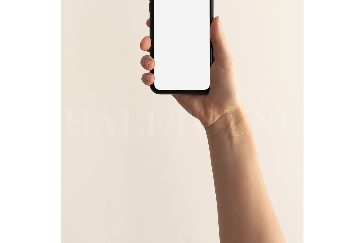 Modern Minimalist iPhone 11 Mockup, an iPhone Mockup by HALFTOUNE (Photo 4 of 6)