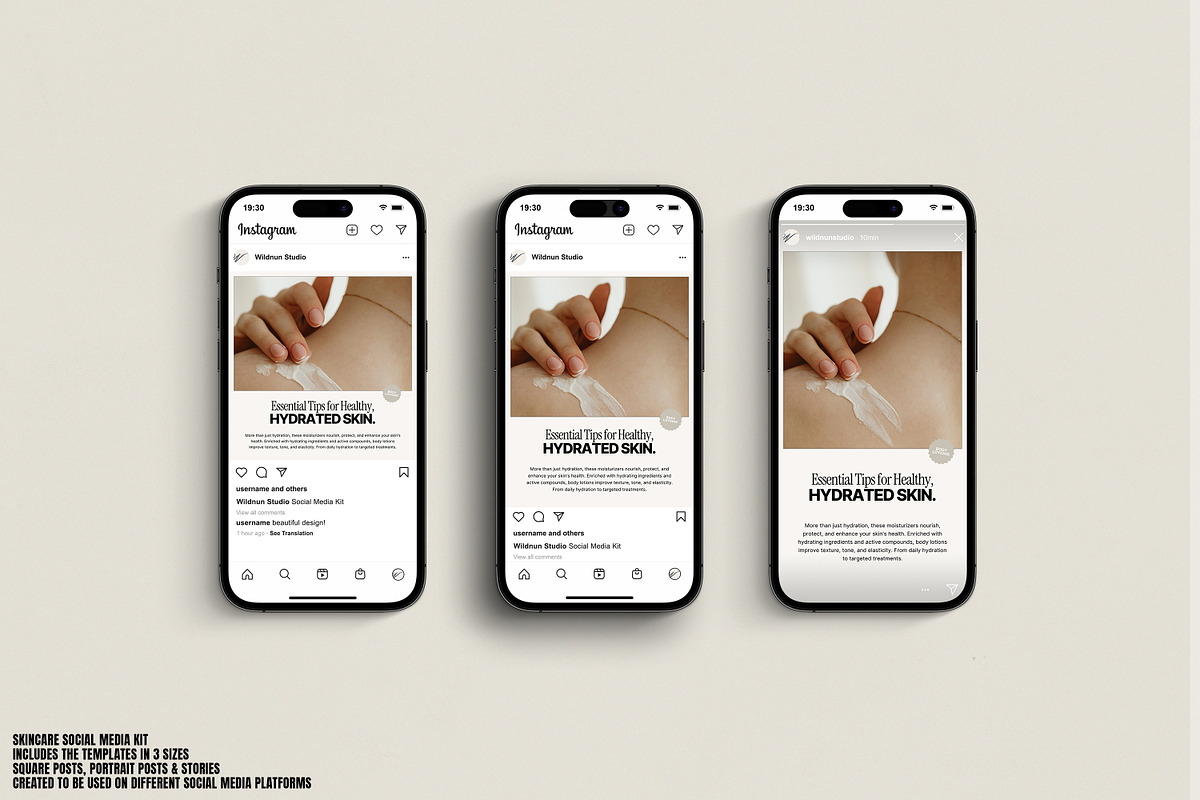 Skincare Coach Instagram Kit, a Social Media Template by Wildnun Studio (Photo 3 of 12)