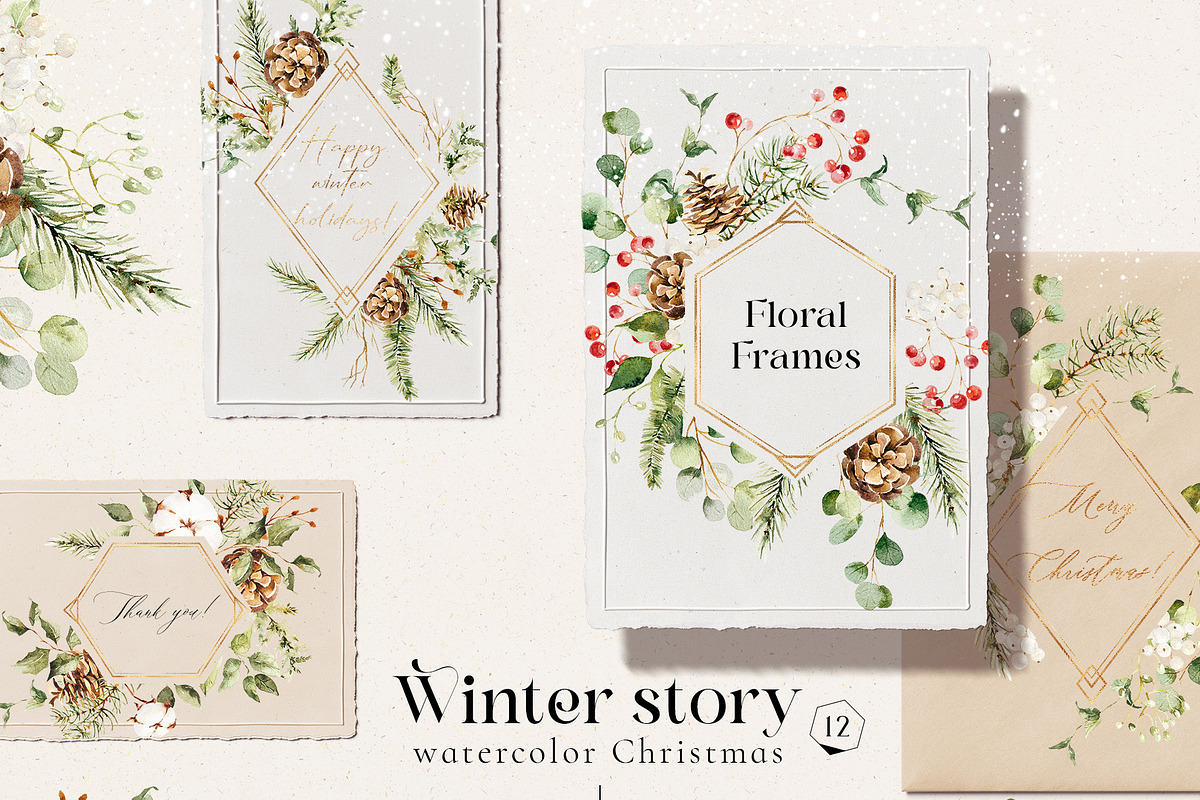 Winter story-watercolor Christmas, a Seasonal Illustration by Pamyatka Shop (Photo 18 of 27)