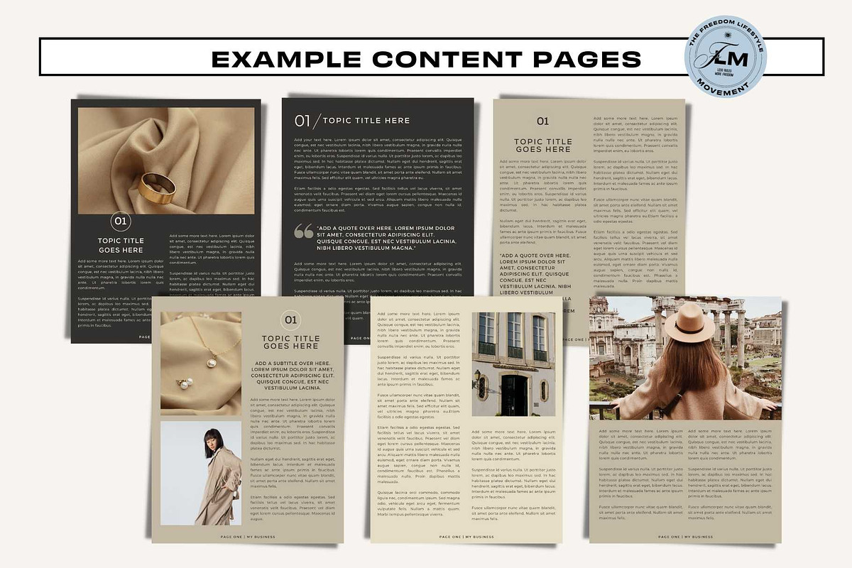 Ebook Template - Black and Beige, a Social Media Template by Freedom Business Shop (Photo 5 of 10)