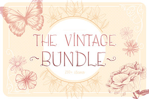 Vintage Bundle- 250 vector elements
