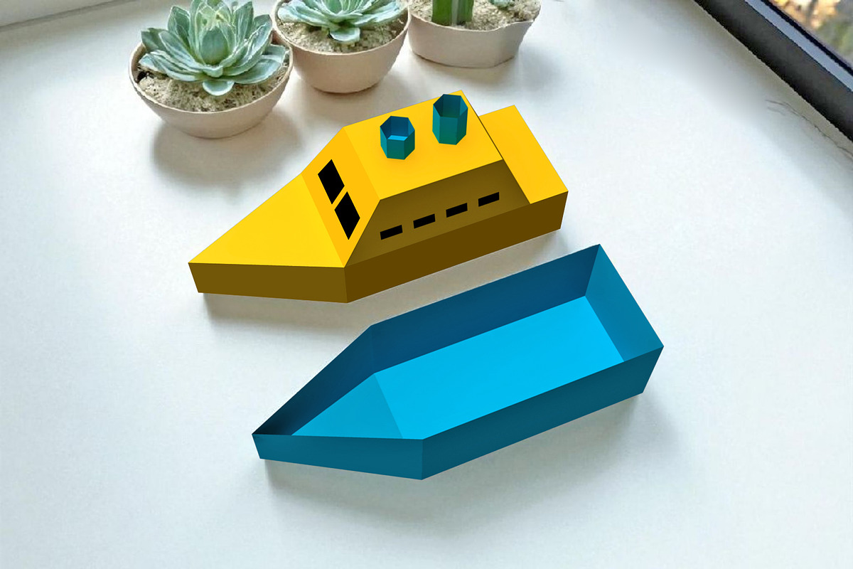 Boat favor - 3d papercraft, a Print Template by PAPER amaze (Photo 3 of 5)
