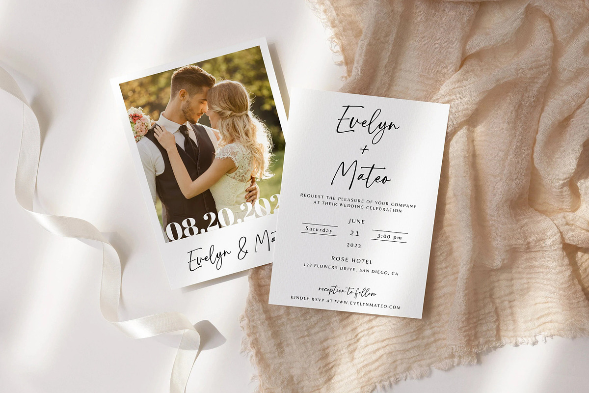 Wedding Invitation Card with Photo, an Invitation Template by LucaTheme (Photo 2 of 6)
