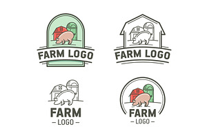 Farm logo set
