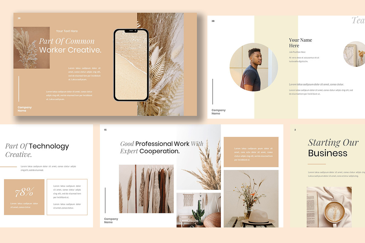 BEIGE - Minimalist Powerpoint, a Presentation Template by Robs Daily Design (Photo 3 of 7)