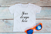 White kid t-shirt mockup bundle., a Print Template by MockupMarket (Thumbnail 8 of 27)