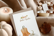 Pumpkin Season – 12 Card Mockups, a Mockup by NikiArts (Thumbnail 5 of 10)