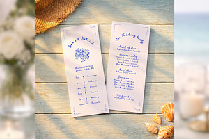 HandDrawn Wedding Program bd001, a Card Template by TyphoonStudio