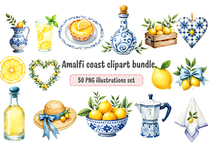 Amalfi Coast Clipart Bundle