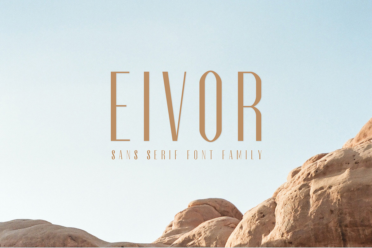 Eivor Sans Serif Font Family, a Sans Serif Font by Creativetacos (Photo 1 of 7)