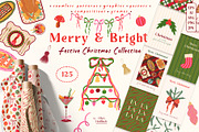 Merry & Bright. Christmas Collection, a Seasonal Illustration by Olya Haifisch (Thumbnail 1 of 12)