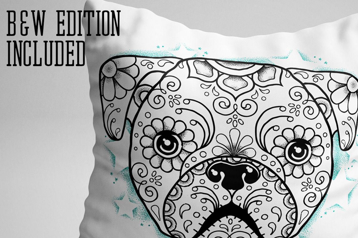 Puppy Calavera Tattoo Style Vector, an Illustration by BAD TASTE (Photo 4 of 7)