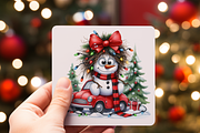 Funny Christmas snowman, a Seasonal Illustration by AnetArtStore (Thumbnail 6 of 7)