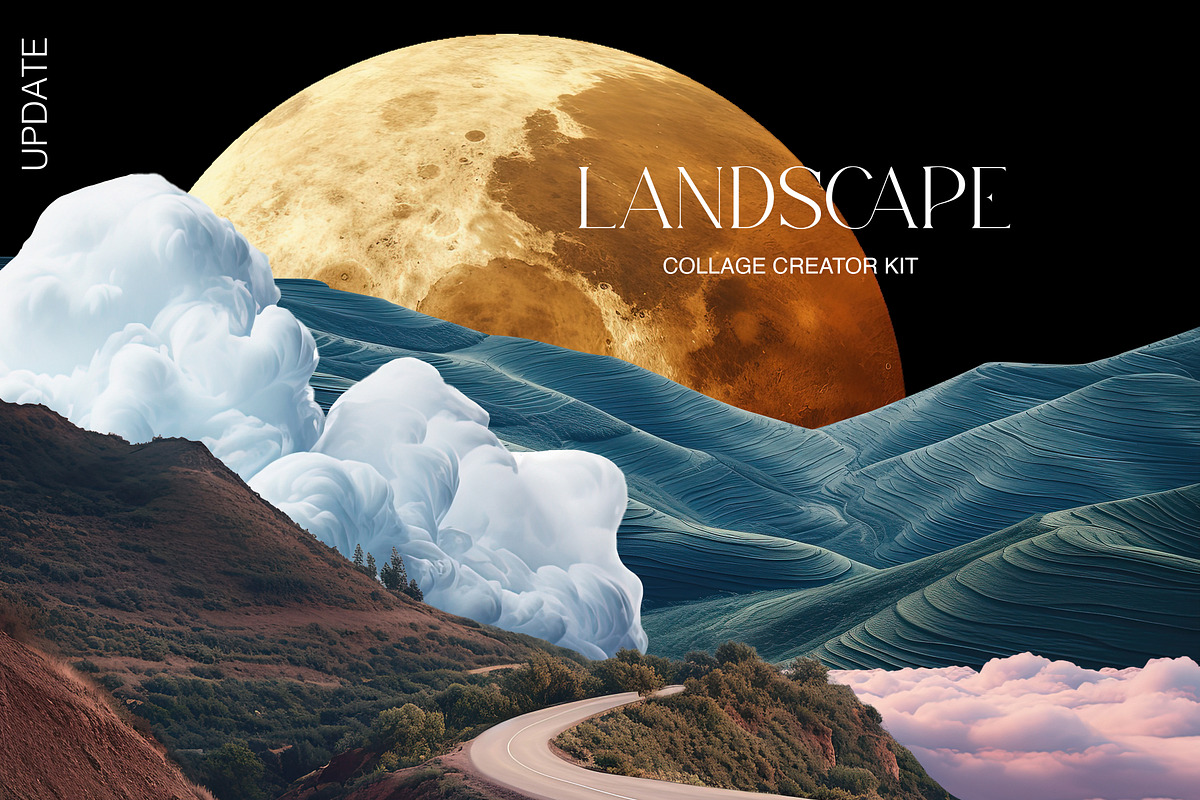 Landscape collage creator kit, an Object Graphic by Polli Deeva (Photo 1 of 20)