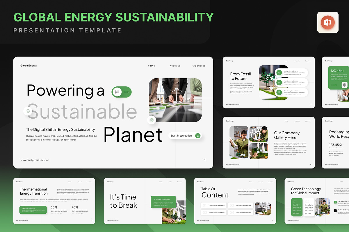 Global Energy Sustainability, a Presentation Template by Annora Studio (Photo 1 of 7)