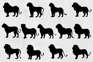 Lion Silhouette SVG, an Animal Illustration by newminddesign