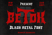 Betok - Black Metal Font, a Blackletter Font by MaikoHatta (Thumbnail 1 of 7)
