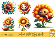 Sunflower Football Clipart PNG., a Graphic by CitraGraphics (Thumbnail 1 of 3)