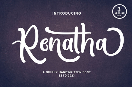 Renatha, a Script Font by Rotterlab Studio