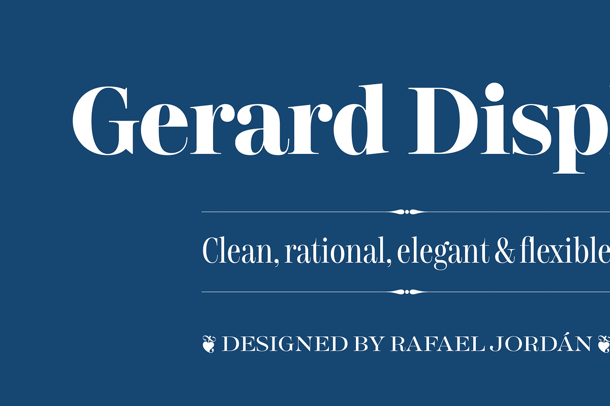 Gerard Display, a Serif Font by Rafael Jordan (Photo 1 of 12)