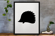 Hedgehog Silhouette SVG, an Animal Illustration by newminddesign (Thumbnail 3 of 3)