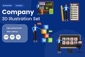 Company 3D Illustration Pack