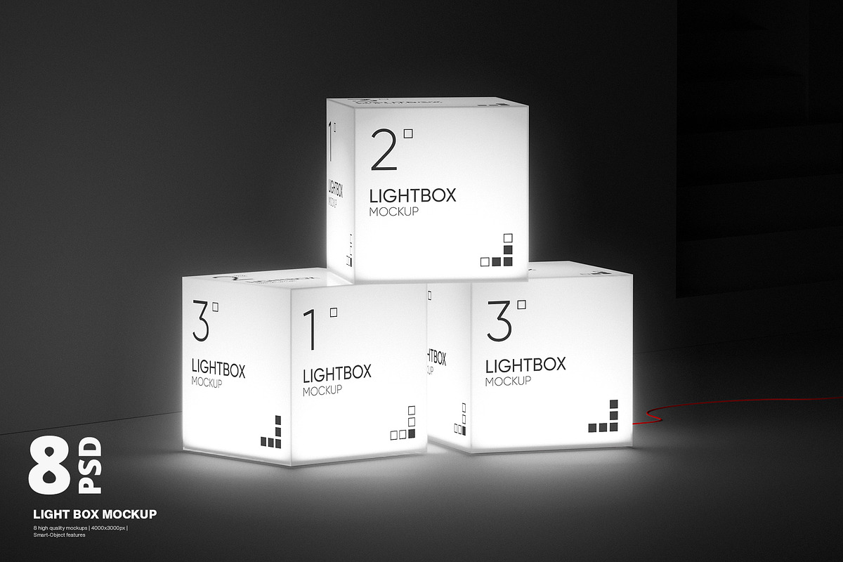 Light Box Mockup, an Advertising Mockup by WebAndCat (Photo 1 of 10)