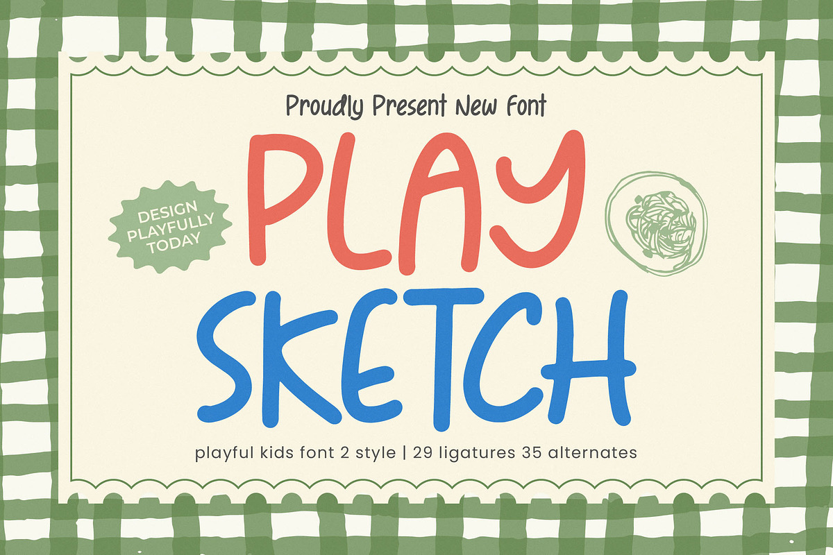 Play Sketch Playful Kids Font, a Script Font by Letterena Studios Script (Photo 1 of 20)