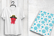 PIRATE OCTOPUS Pattern collection, a Pattern Graphic by PrettyPatterns (Thumbnail 4 of 5)