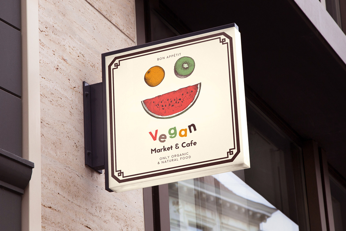 Vegan restaurant identity creator, a Food Illustration by Alfazet Chronicles (Photo 5 of 12)