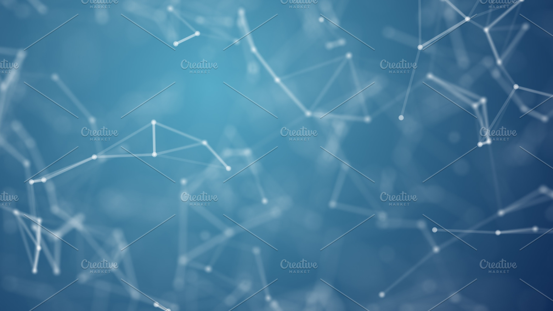 Abstract blue blurred geometry wireframe network and connecting, an Abstract Photo by Ministocker