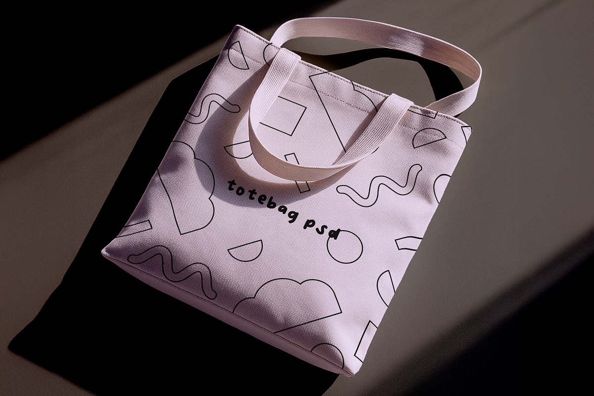 Flat Lay Tote Bag Mockup, a Packaging Mockup by The Rose Project (Photo 2 of 3)