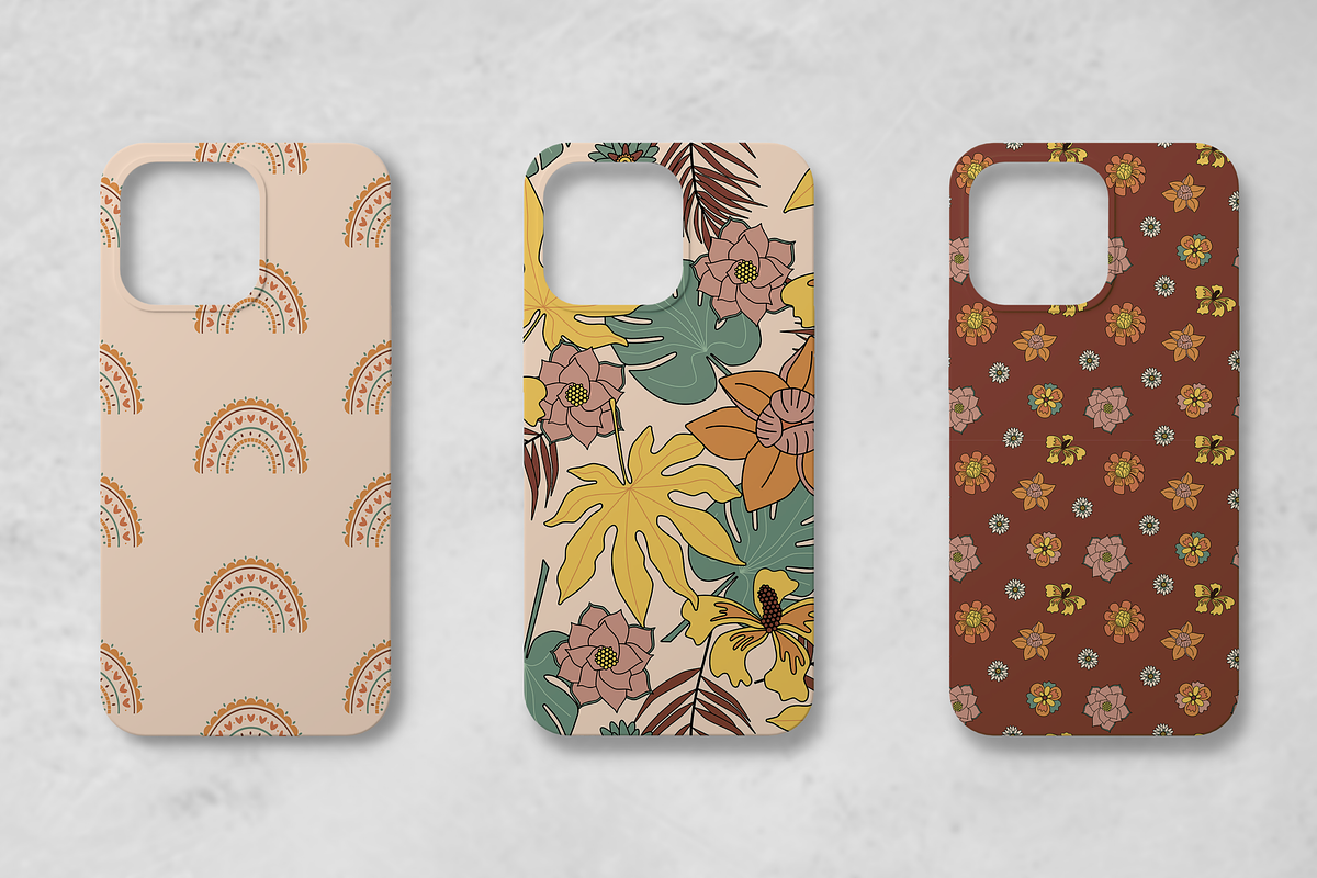 Tropical Flower Pattern Retro Summer, a Pattern Graphic by Trendingdigital (Photo 6 of 21)