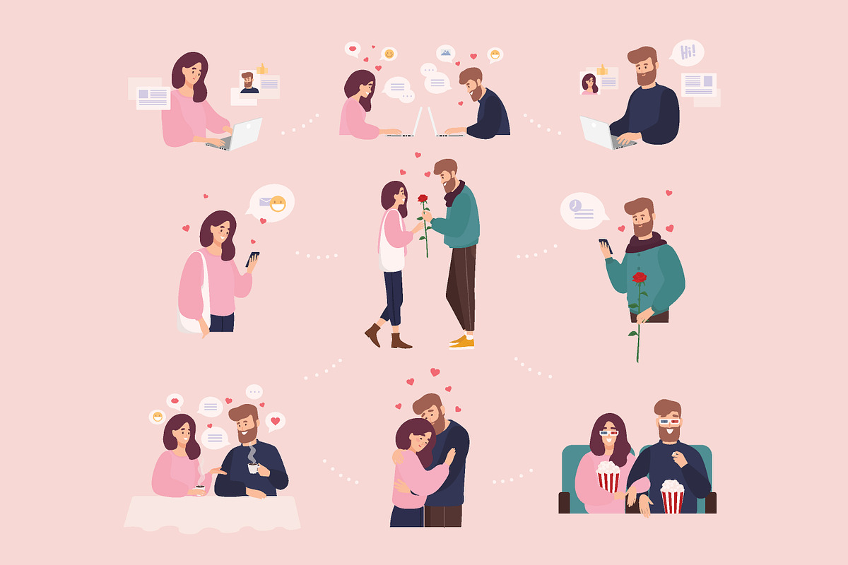 Couple met on dating site, a Food Illustration by Good Studio (Photo 2 of 4)