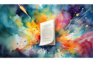 A floating sheet of paper amid a, an Abstract Photo by Igor Tichonow