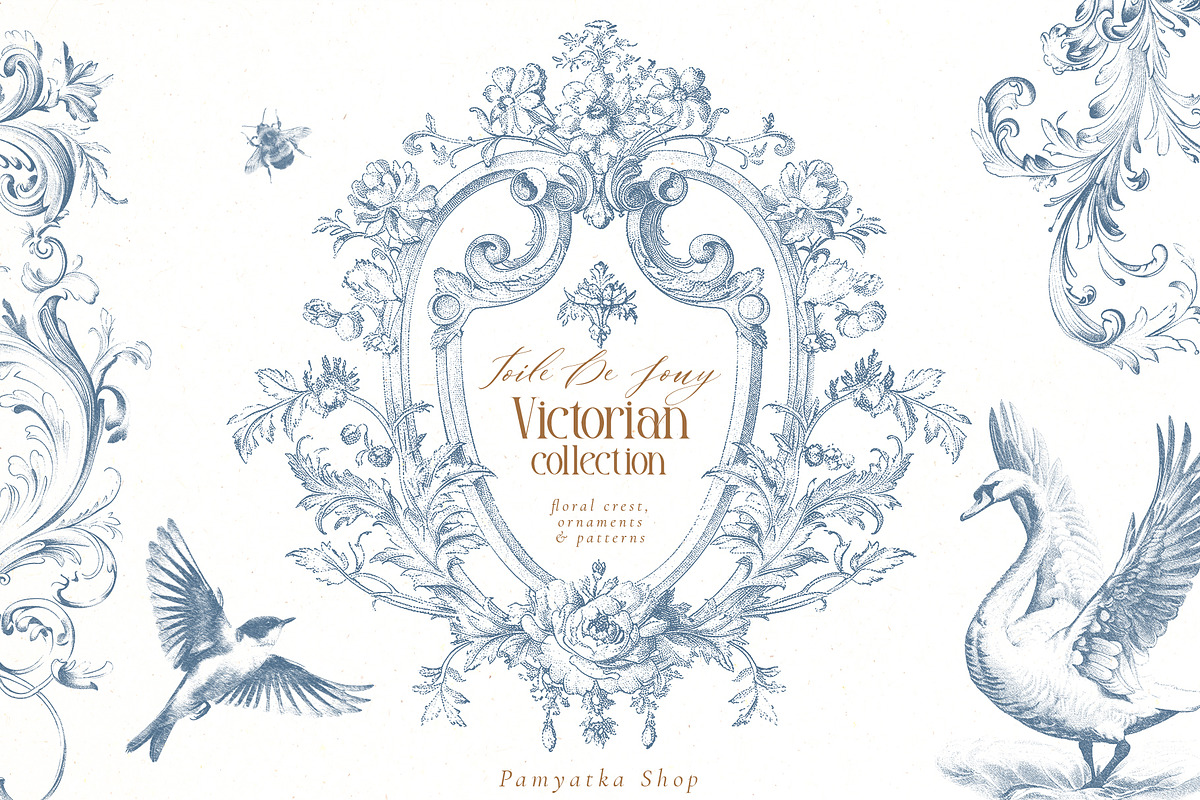 Victorian collection - Toile De Jouy, a Decorative Illustration by Pamyatka Shop (Photo 1 of 15)