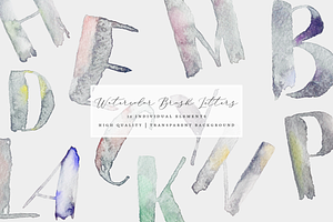 A to Z Watercolor Alphabet