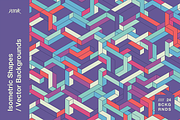 Isometric Shapes / Vector Background, a Background Graphic by dvtchk (Thumbnail 4 of 16)