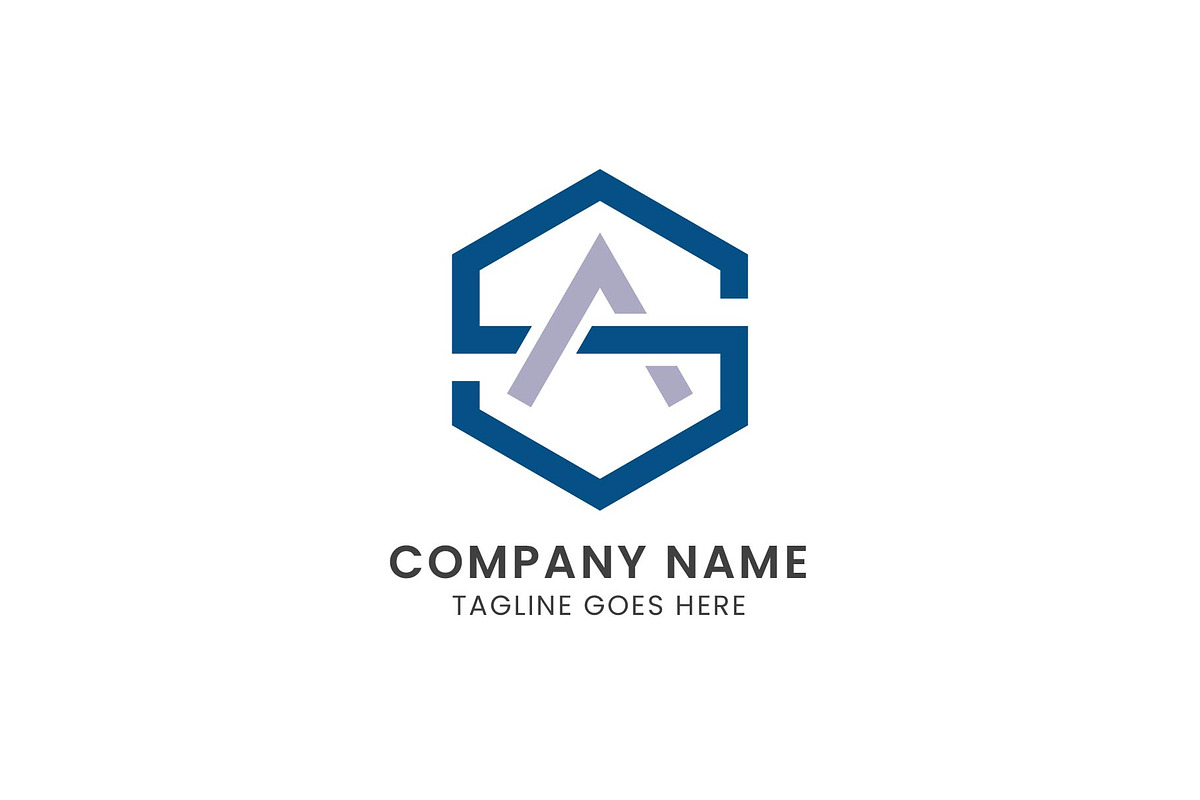 Letter SA Monogram Logo Template, a Branding & Logo Template by Evloxx Studio (Photo 1 of 2)