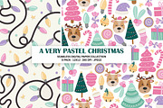 Pastel Christmas Seamless Pattern, a Pattern Graphic by Alanna Messina Design Co (Thumbnail 2 of 8)