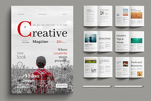 Editorial Magazine Layout, a Magazine Template by MightyDesign