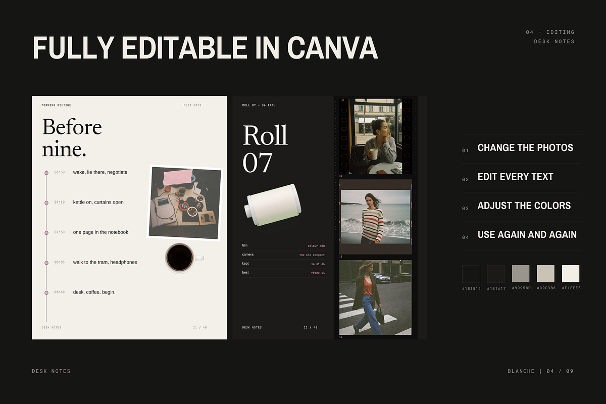 DESK NOTES | 40 Canva Templates, a Social Media Template by The Muza (Photo 4 of 9)