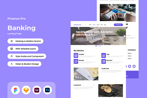 Finance Pro - Banking Landing Page 2, a Landing Page Template by twinstd