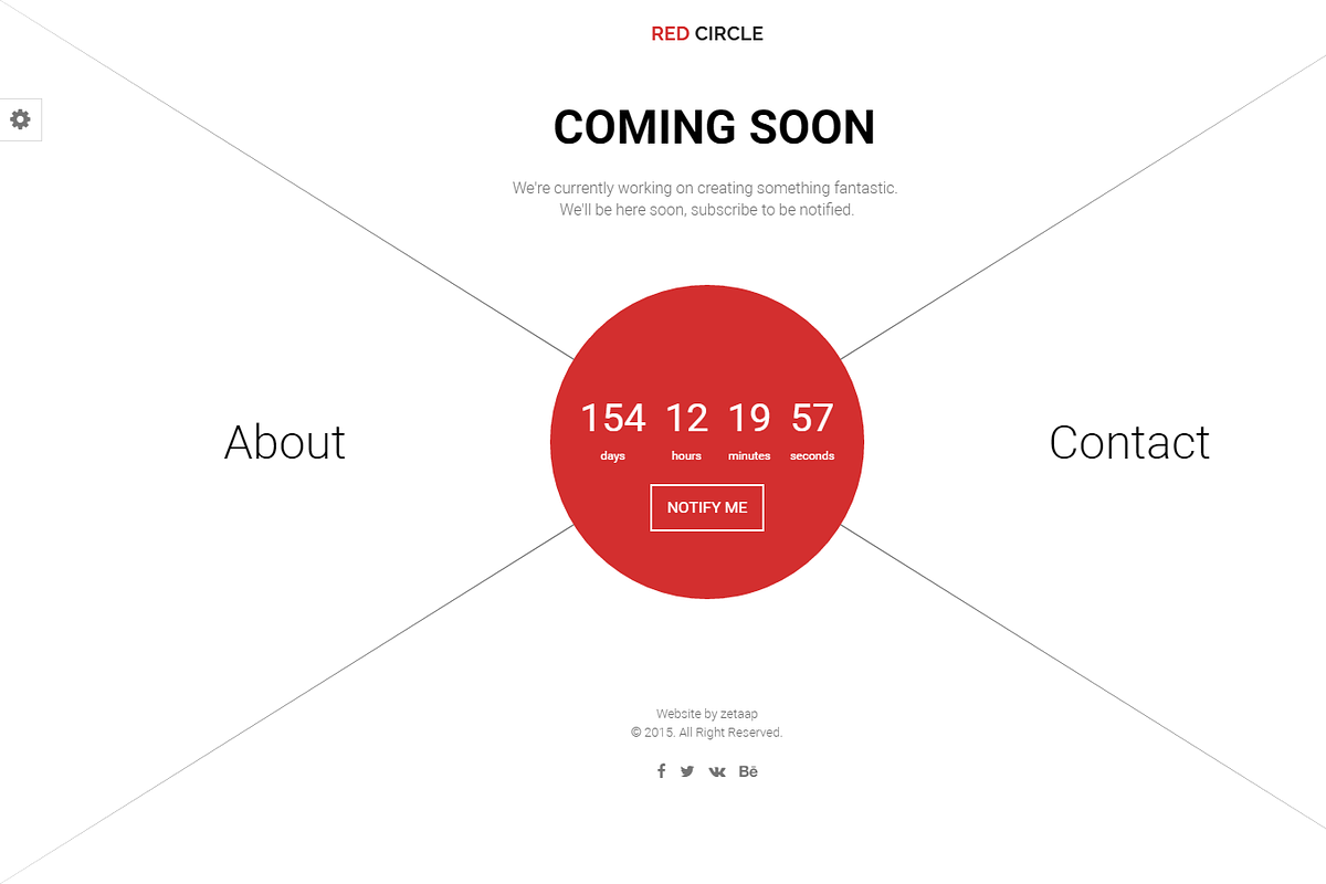 Red Circle - Coming Soon HTML Templ., a HTML Template by NetGon_Tech's Shop (Photo 2 of 6)