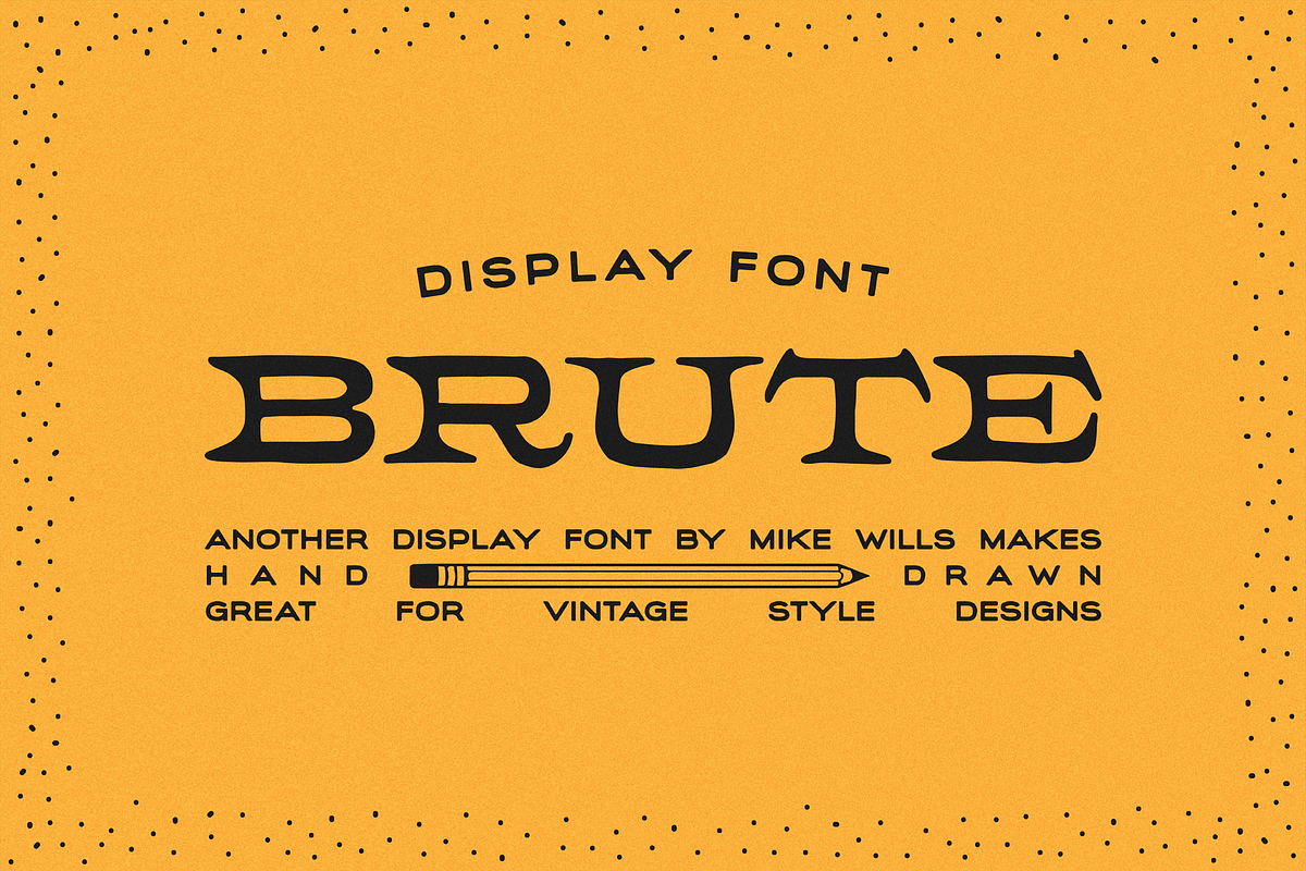 MWM Brute, a Serif Font by mikewillsmakes (Photo 1 of 6)