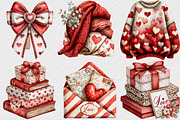 Valentine's Day Clipart Bundle, an Illustration by DreamCafeArt (Thumbnail 2 of 6)